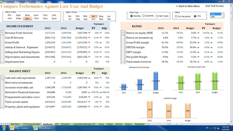 Financial Statements Dashboard – Power BI & Excel are better together