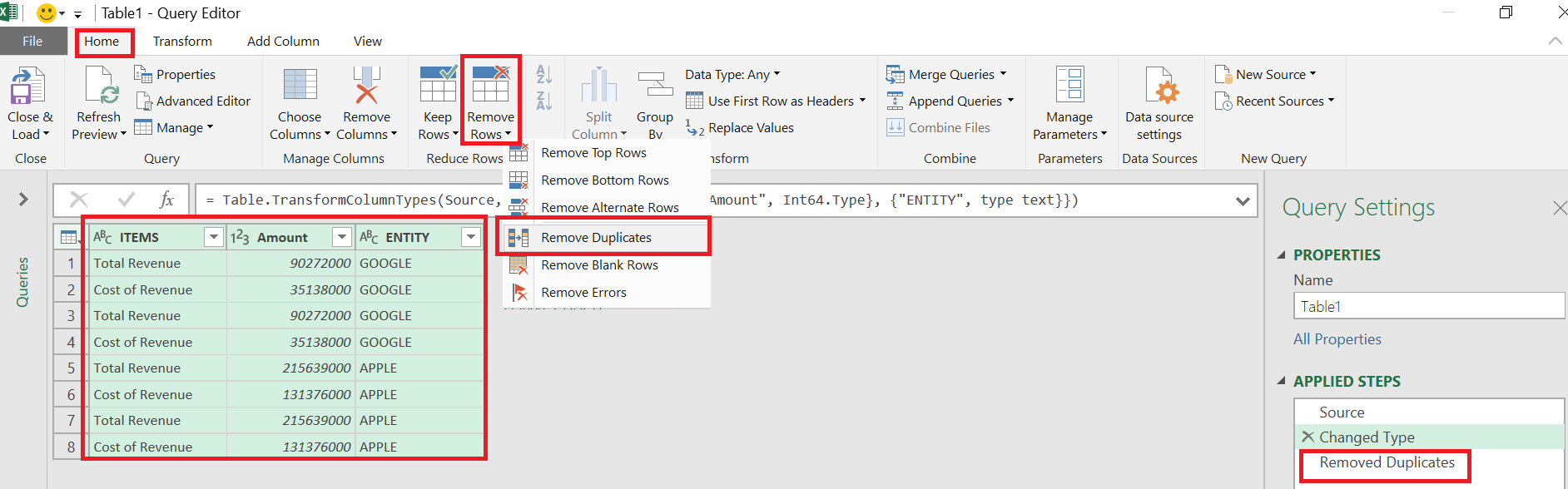 Removing Duplicate Rows In Power BI Power BI Excel Are Better Together