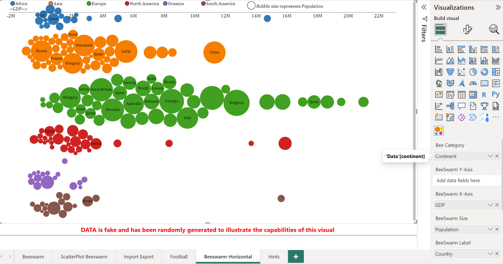 Beeswarm Chart Power BI & Excel are better together